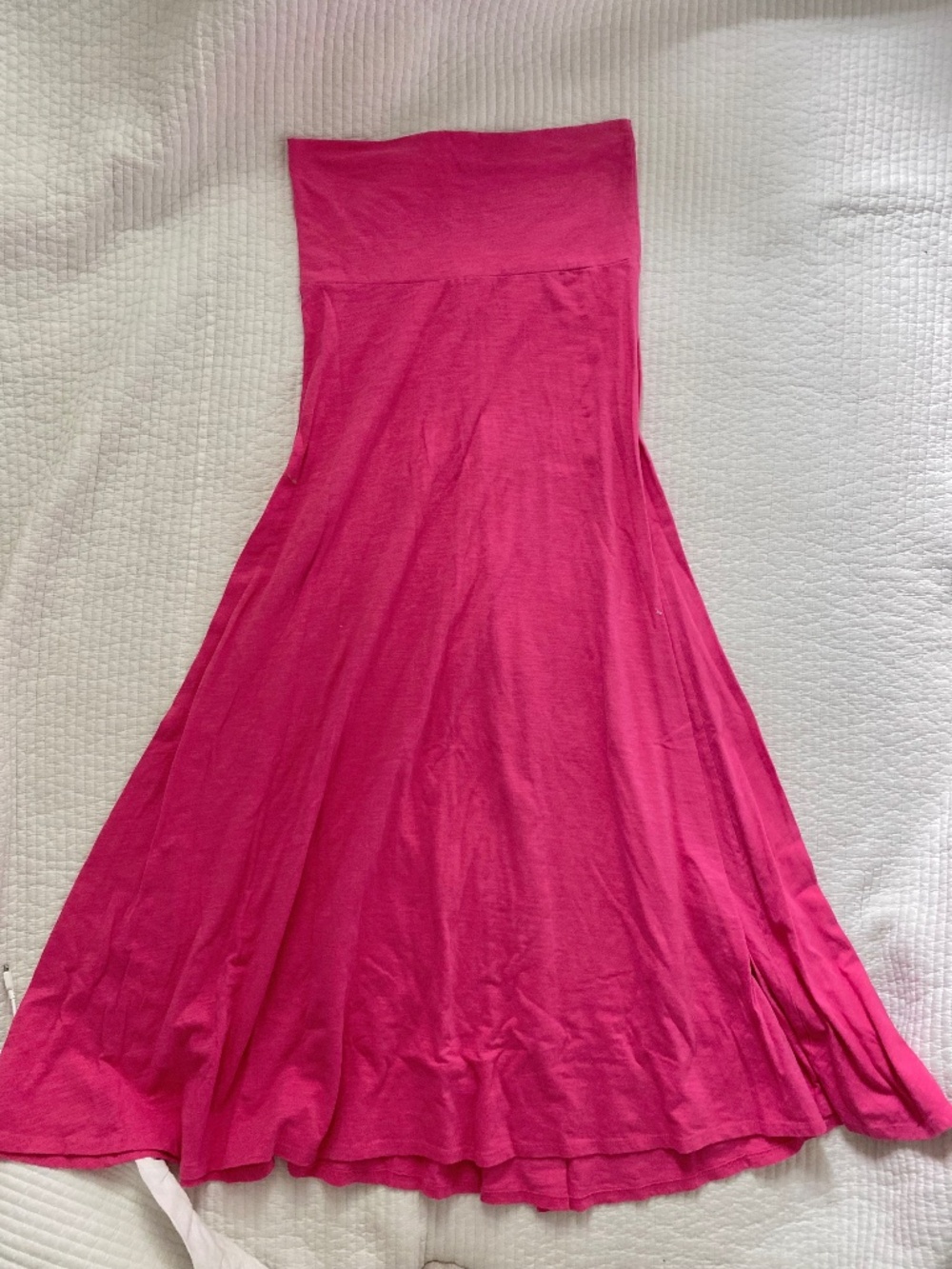 pink foldover y2k maxi dress